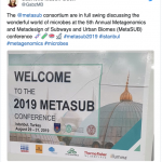 Gabriella Mason-Buck
@GabzMB
The @metasub consortium are in full swing discussing the wonderful world of microbes at the 5th Annual Metagenomics and Metadesign of Subways and Urban Biomes (MetaSUB) conference 🧬🧪🧫🔬 #metasub2019 #istanbul #metagenomics #microbes